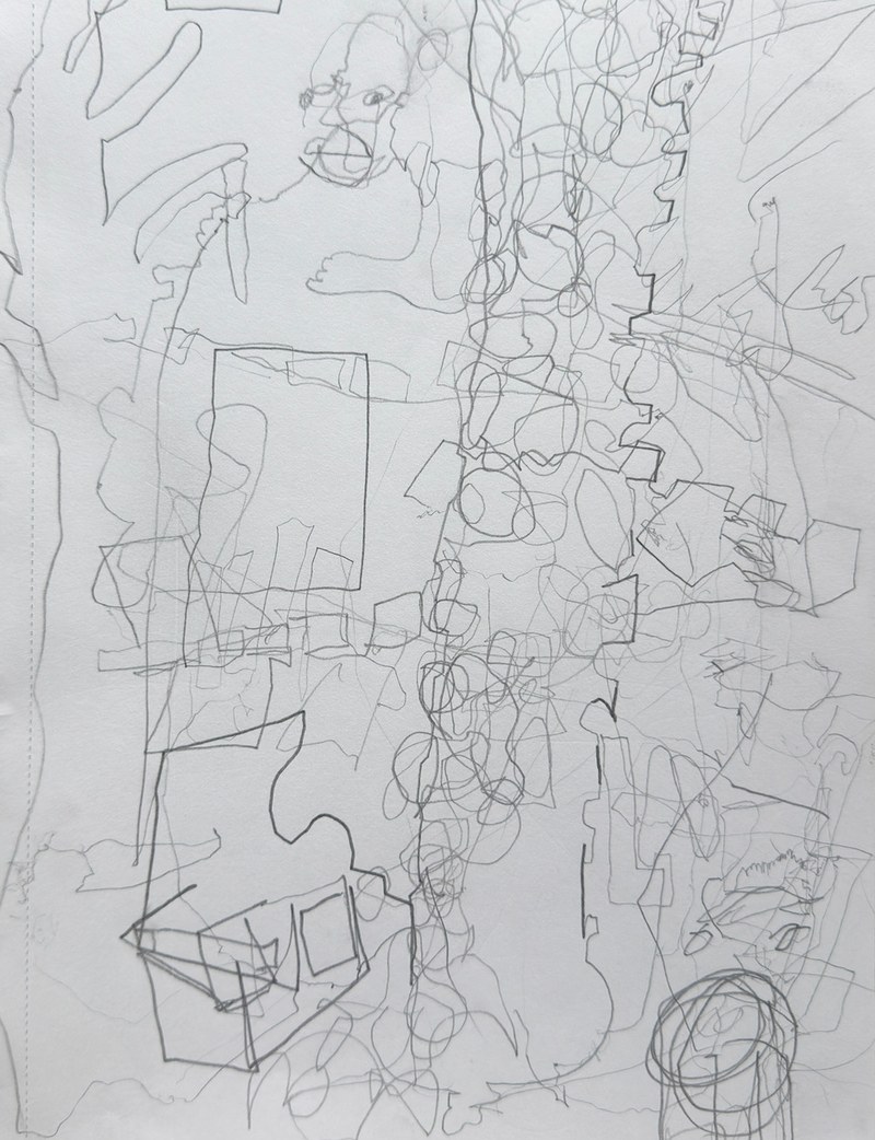 20 minute blind contour sketch on GA Tech campus